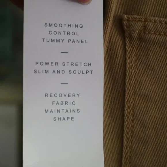 New Directions Button Fly High Rise Jeans - Khaki, Size 6 - Picture 11 of 16